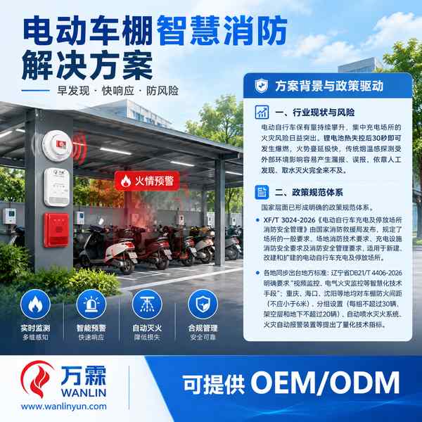 海南海口美兰人民路街道电动车棚智慧消防